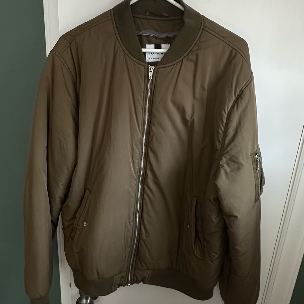 Topman Olive Bomber Jacket